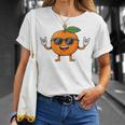 オレンジ 面白い 人間 クール シェード 腕 脚 夏 太陽 Tシャツ 彼女への贈り物