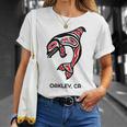 オークリー、カリフォルニア オルカキラー クジラ ネイティブアメリカン ギフト Tシャツ 彼女への贈り物