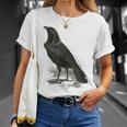 カラス ビンテージ イラスト カラス Tシャツ 彼女への贈り物