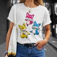 カワイイ・パンセクシュアル・プライド・フォックス 長袖tシャツ Tシャツ 彼女への贈り物