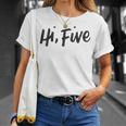 キッズ Hi Five 5Th Birthday 5歳 パーティー 幼稚園 Tシャツ 彼女への贈り物