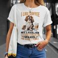 キャバリア・キング・チャールズ・スパニエル犬種 I Like Coffee My Tシャツ 彼女への贈り物