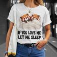 キュートなレッサーパンダ If You Love Meleep パジャマ Tシャツ 彼女への贈り物