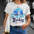クレステッドゲッコーは私を笑顔にする エキゾチックなトカゲ Tシャツ 彼女への贈り物