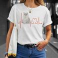 ゴールデンチンチラ ペルシャ猫 ハートビート Ekg I Love My Cats Tシャツ 彼女への贈り物