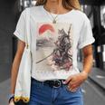 サムライ 猫戦士 浮世 墨絵 猫 サムライ 長袖tシャツ Tシャツ 彼女への贈り物
