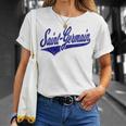 サンジェルマン バーシティ スクリプト クラシック スポーツ ジャージ Tシャツ 彼女への贈り物