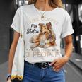 シェットランド・シープドッグ犬用シェルティ I Like Coffee Myheltie Tシャツ 彼女への贈り物