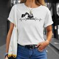 ショベル ハートビート 重機 オペレーター ハートビート Tシャツ 彼女への贈り物