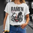 ストリートウェア ラーメン カワイイ オタク マンガ アニメ バックプリント モダン Tシャツ 彼女への贈り物