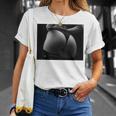 セクシー ブラック ホワイト 写真 美しいお尻 Tバック 長袖tシャツ Tシャツ 彼女への贈り物