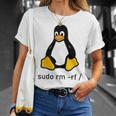 タックスlinuxペンギン-Sudorm-Rfコンピューターサイエンスコンピューター Tux Linux Tシャツ 彼女への贈り物