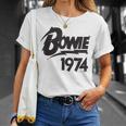 デヴィッド・ボウイ・ダイアモンド・ドッグス 1974 Tシャツ 彼女への贈り物