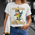 トララリーノ・ゴルゴンゾーラ – トララレロチーズミッションのスキーシャーク。 長袖tシャツ Tシャツ 彼女への贈り物