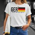 ドイツ 国旗 ドイツ カントリーコード Gerスポーツゲーム アスリート Tシャツ 彼女への贈り物