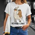 ナマケモノ乗り ラマ ノープルーラマ ラマ Tシャツ 彼女への贈り物