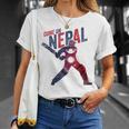 ネパールクリケットジャージ 2024 ネパール国旗サポーター クリケットファン Tシャツ 彼女への贈り物