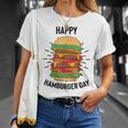 ノベルティ ハンバーガーデー フローズン加工 ミール愛好家 フライドポテト Tシャツ 彼女への贈り物