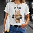 ハムスター ウェイトリフティング フィットネスジム Tシャツ 彼女への贈り物
