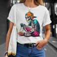 ハロウィン スケルトン ゲーマー おもしろい スケルトン コスチューム ビデオゲーム Tシャツ 彼女への贈り物