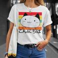 ハローキュートキャット レトロサンセット Tシャツ 彼女への贈り物