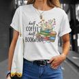 ハーフコーヒー ハーフブックワーム 読書本 コーヒーカップ Tシャツ 彼女への贈り物
