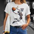 バスケットボール スケルトン ハロウィン 男性 男の子 バスケットボール ハロウィン Tシャツ 彼女への贈り物