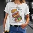 バーガー 解剖 成分 チーズバーガー ハンバーガー パテ Tシャツ 彼女への贈り物