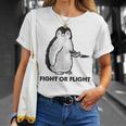 ファイト・オア・フライト・ファニー・ペンギン・パンク Tシャツ 彼女への贈り物