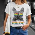 フレンチブルドッグ ゲイプライド Lgbt レインボーフラッグ サングラス Lgbtq Tシャツ 彼女への贈り物