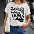 フレンチホルン ダブルホルン Tシャツ 彼女への贈り物