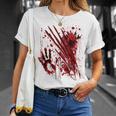 ブラッドシャツ ブラッディスプラッター ハロウィン 血 ステンド グラフィック Tシャツ 彼女への贈り物