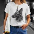 ベルギーシェパード 犬 グラフィック ペットアート ベルギーシェパード Tシャツ 彼女への贈り物
