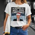 ホワイトハウスのクリスマス・トランプ・ファニー・ホリデーを夢見ている 長袖tシャツ Tシャツ 彼女への贈り物