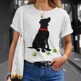 ラブラドールレトリバー 犬 イエロー ラボ テニスボール ギフト Tシャツ 彼女への贈り物