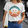 レトロ ヴィンテージ 80年代アーケード ゲーム インベーダー シンセウェイブ サンセット Tシャツ 彼女への贈り物