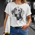 ワイマラナー 犬 グラフィック ペット アート ワイマラナー Tシャツ 彼女への贈り物