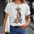 ワイマラナー 犬 グラフィック ペット イラスト ワイマラナー Tシャツ 彼女への贈り物