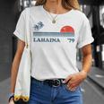 ヴィンテージ ラハイナ マウイ ハワイ ビーチ レトロ ハワイアン 70年代ギフト Tシャツ 彼女への贈り物