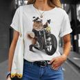 三毛猫 オレンジ猫 ねこ バイク バイカー Tシャツ 彼女への贈り物