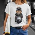 三毛猫 オレンジ猫 ねこ バイク ヘルメット Tシャツ 彼女への贈り物