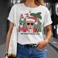 北極を再び暖かく 面白い トランプ ホットココアトロピック 長袖tシャツ Tシャツ 彼女への贈り物