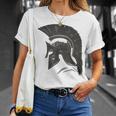 古代戦士ギリシャローマスパルタ兵士ヘルメットグラフィック Tシャツ 彼女への贈り物