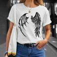 天使 悪魔 翼 神話 信仰 Tシャツ 彼女への贈り物
