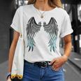 天使の羽 バックプリント Tシャツ 彼女への贈り物