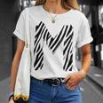 太字 クリエイティブ ゼブラマーカー 文字 M デザイン アニマルシリーズ Tシャツ 彼女への贈り物