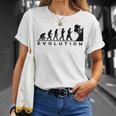 山愛好家 山登り好きにお勧めの面白い進化論 登山家のオシャレなイラスト Tシャツ 彼女への贈り物