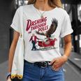 投票を駆け抜ける 面白い選挙結果 トランプ クリスマス Tシャツ 彼女への贈り物