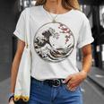 日本 神奈川 波 津波 浮世絵 日本美術 Tシャツ 彼女への贈り物