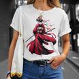 日本のサムライ フローラルウォリアーフラワー 桜 Tシャツ 彼女への贈り物